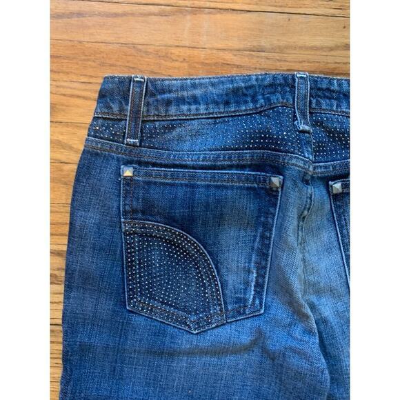 Joe Jeans 28 Honey Fit Curvy Medium Wash Low Rise Bootcut Stud Rhinestone Warhol - Picture 12 of 14